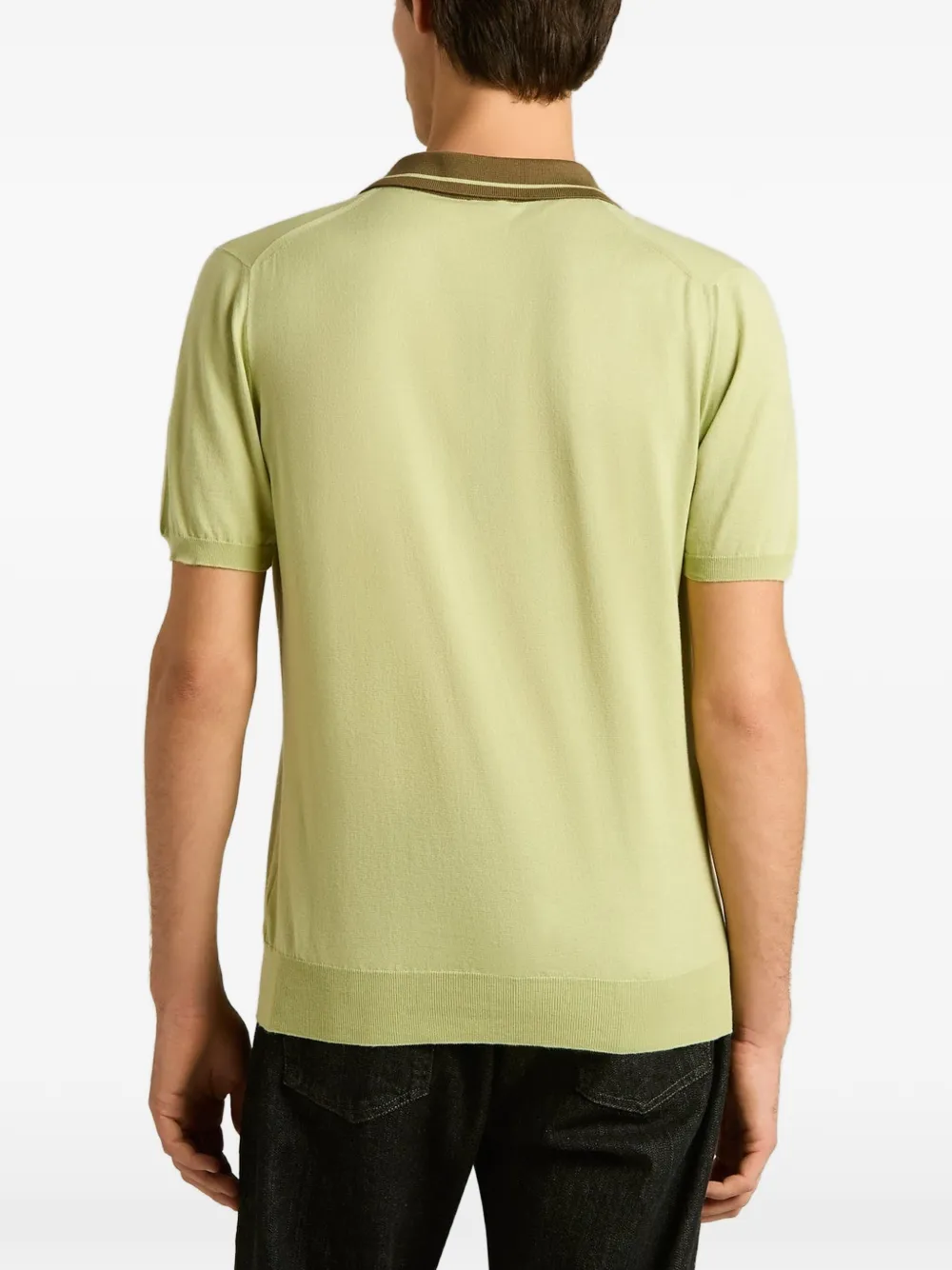 Kiton Poloshirt met contrasterende kraag Groen