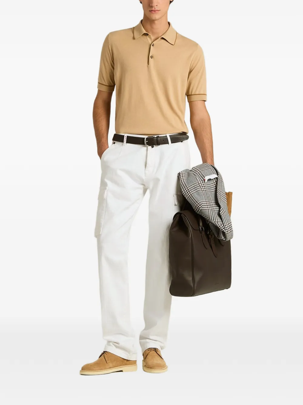 Kiton Katoenen poloshirt Beige