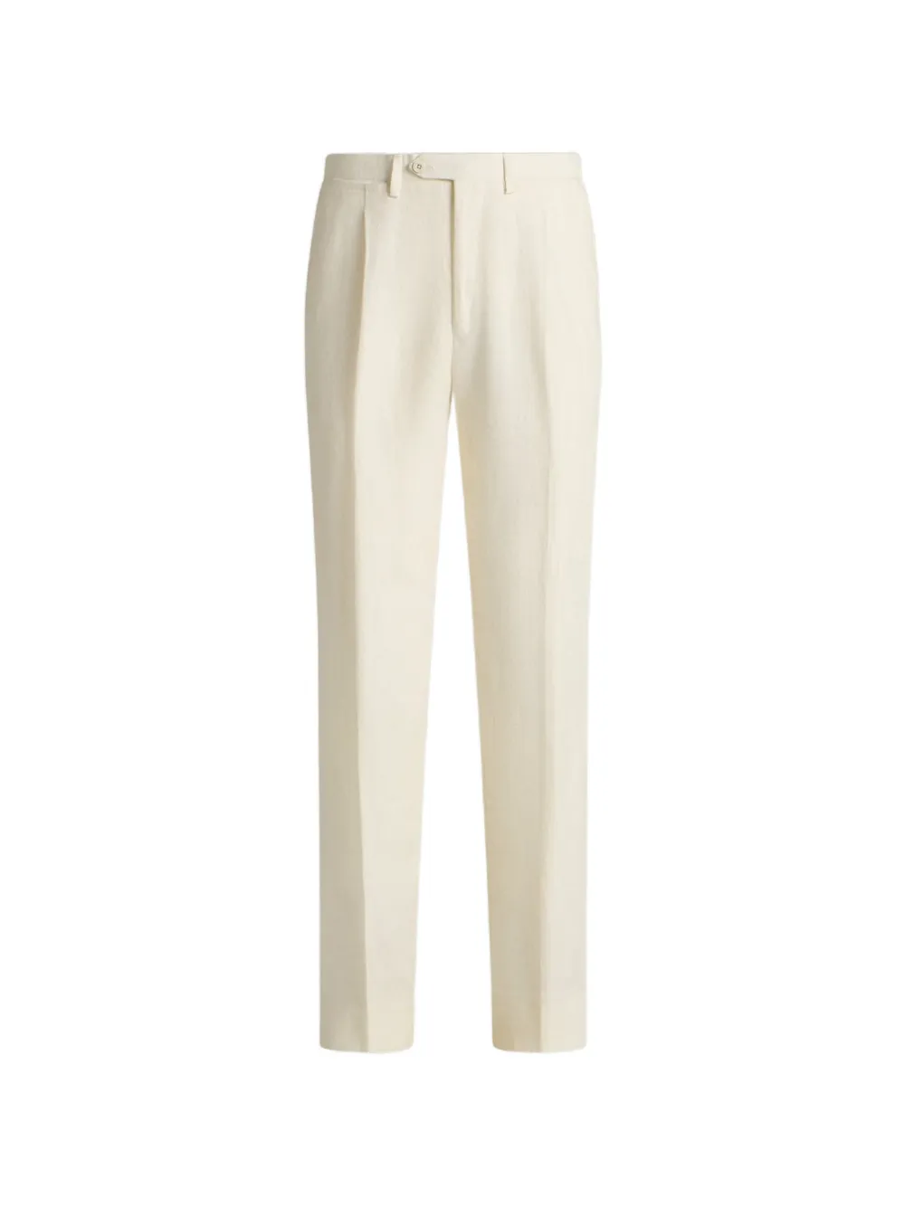 Kiton Linnen plooibroek Wit