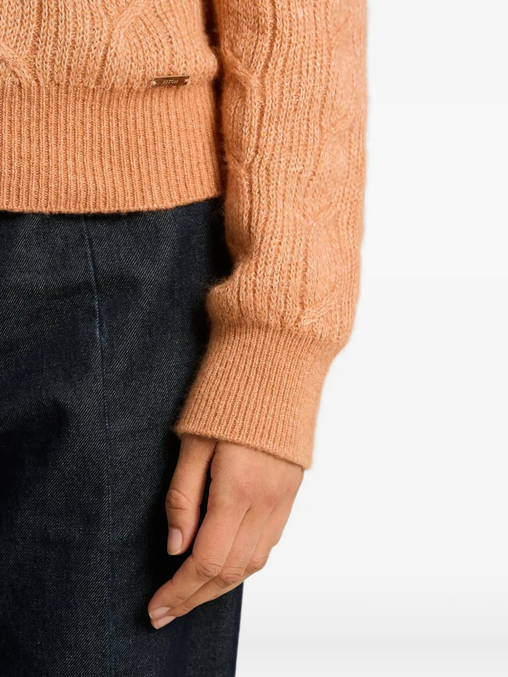 Kiton cable-knit sweater Roze