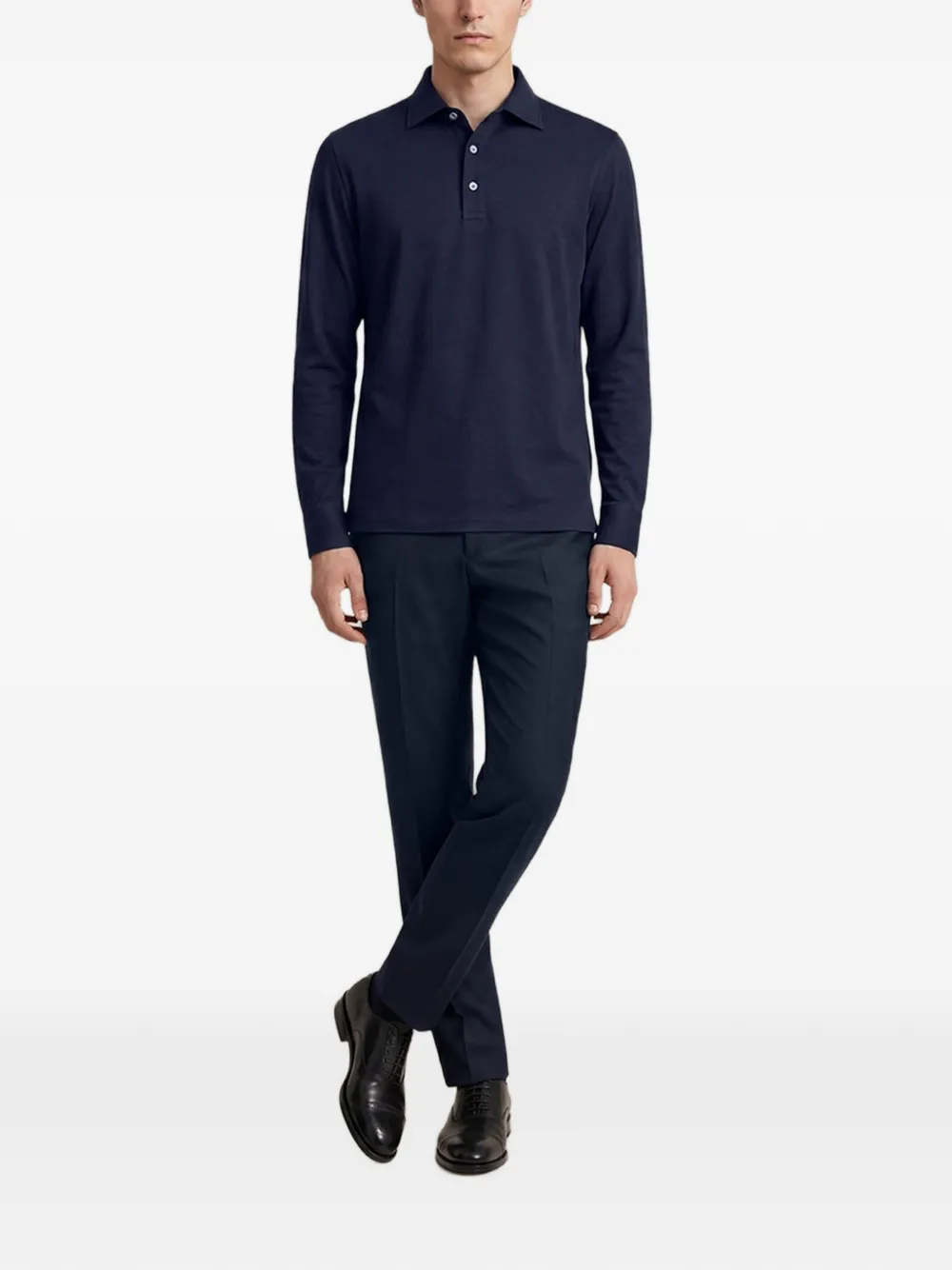 Kiton Positano overhemd met lange mouwen Blauw