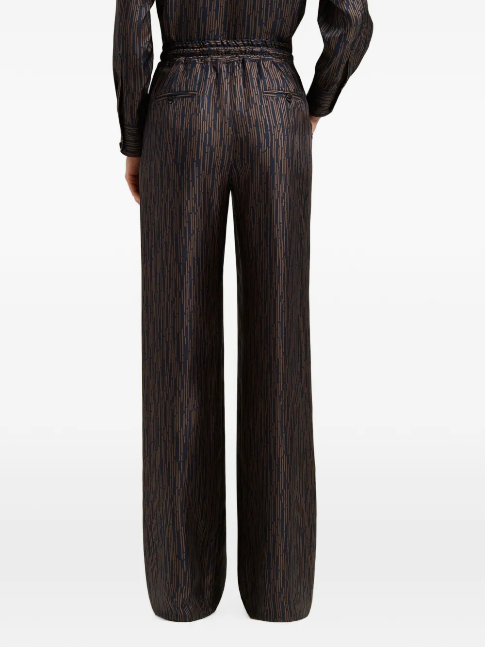 Kiton printed silk palazzo pants Bruin