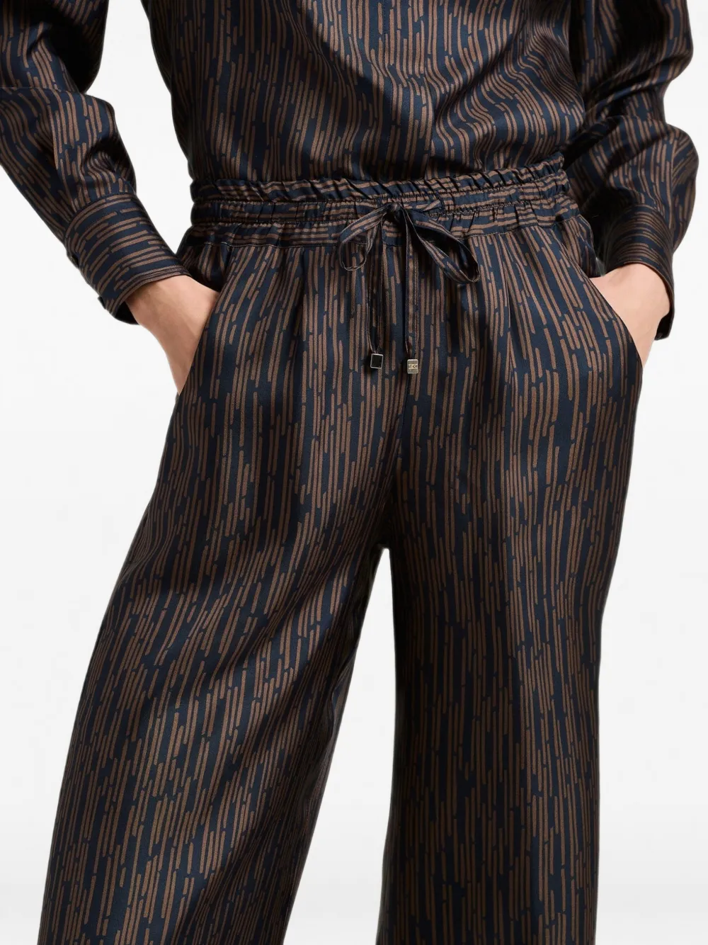 Kiton printed silk palazzo pants Bruin