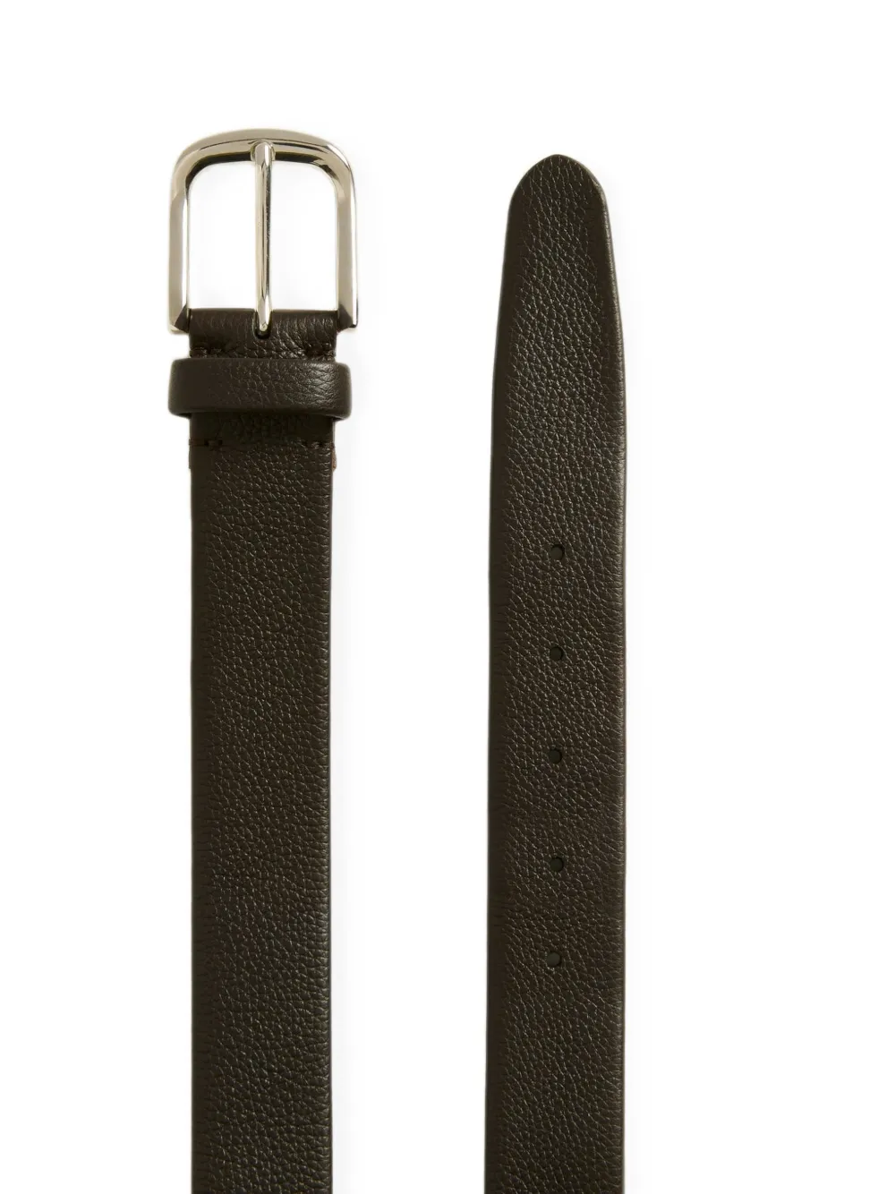 Kiton Leren riem Bruin