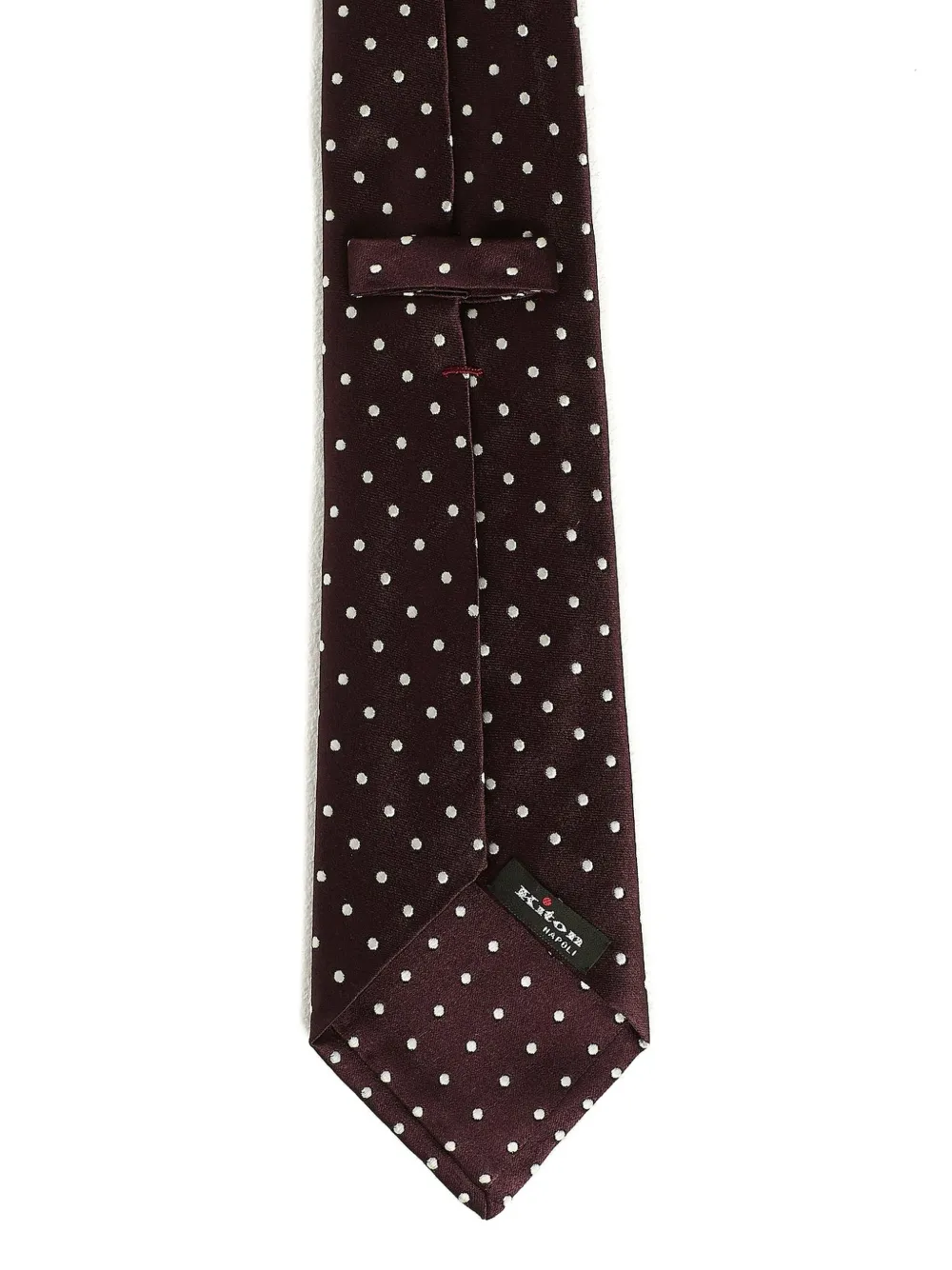 Kiton Stropdas met stippen Paars