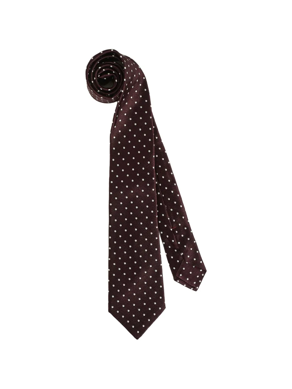 Kiton Stropdas met stippen Paars
