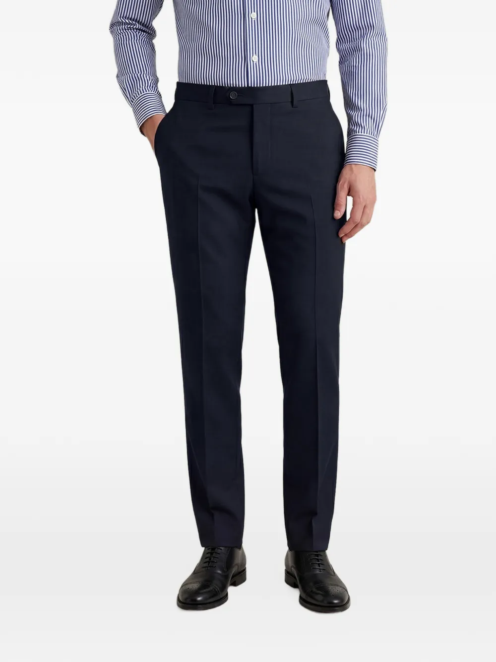 Kiton single-breasted wool suit Blauw