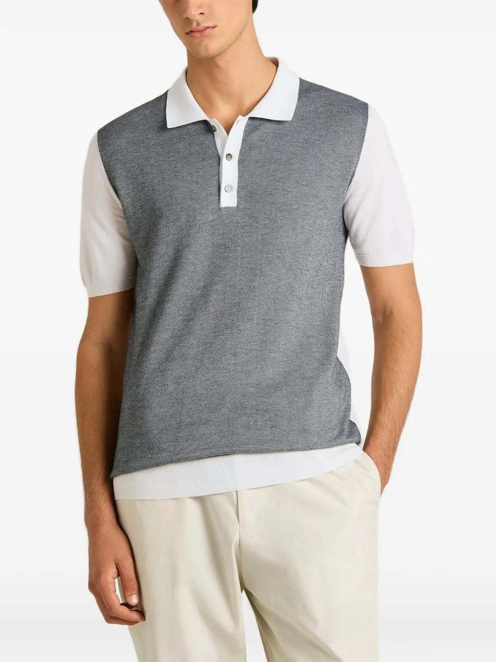 Kiton Poloshirt met contrasterende kraag Grijs