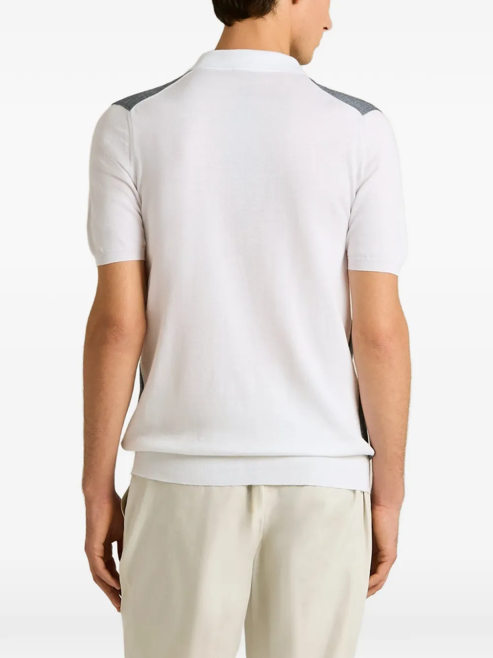 Kiton Poloshirt met contrasterende kraag Grijs