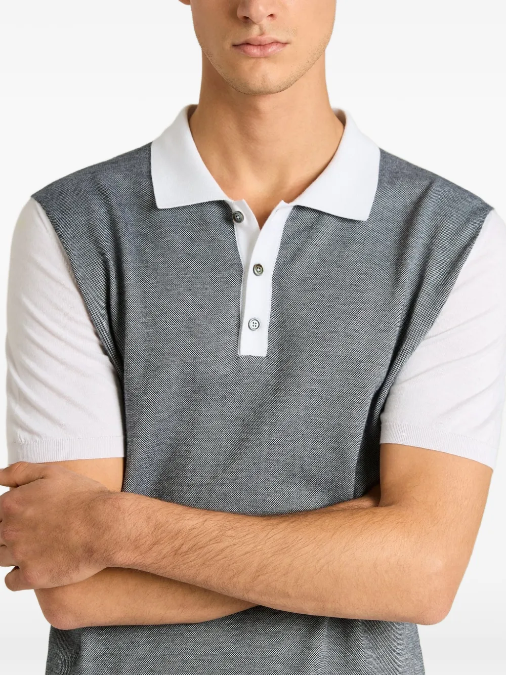 Kiton Poloshirt met contrasterende kraag Grijs