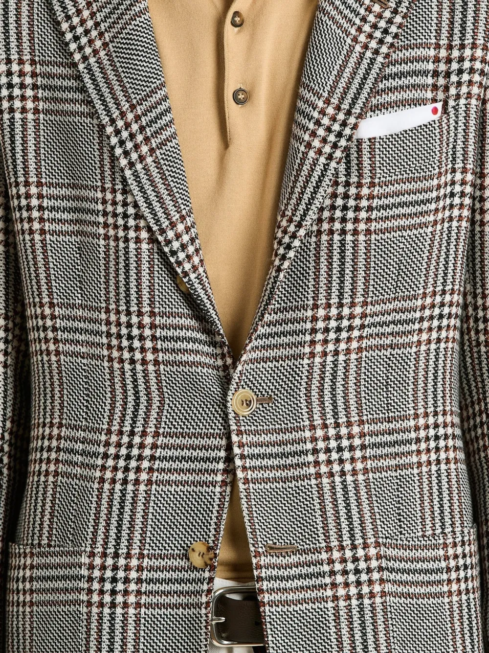 Kiton Geruite blazer Zwart