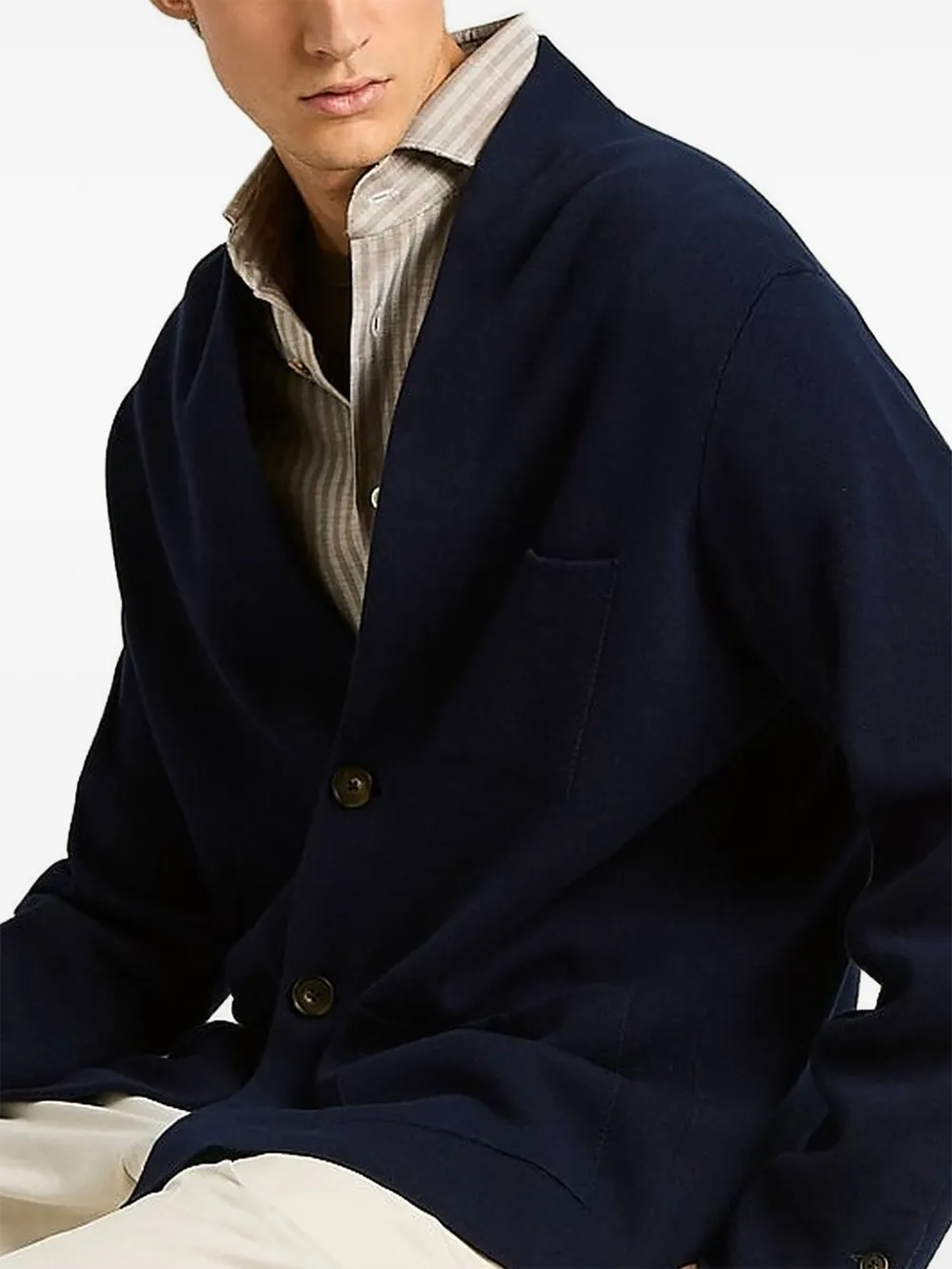 Kiton Vest met opgestikte zak Blauw