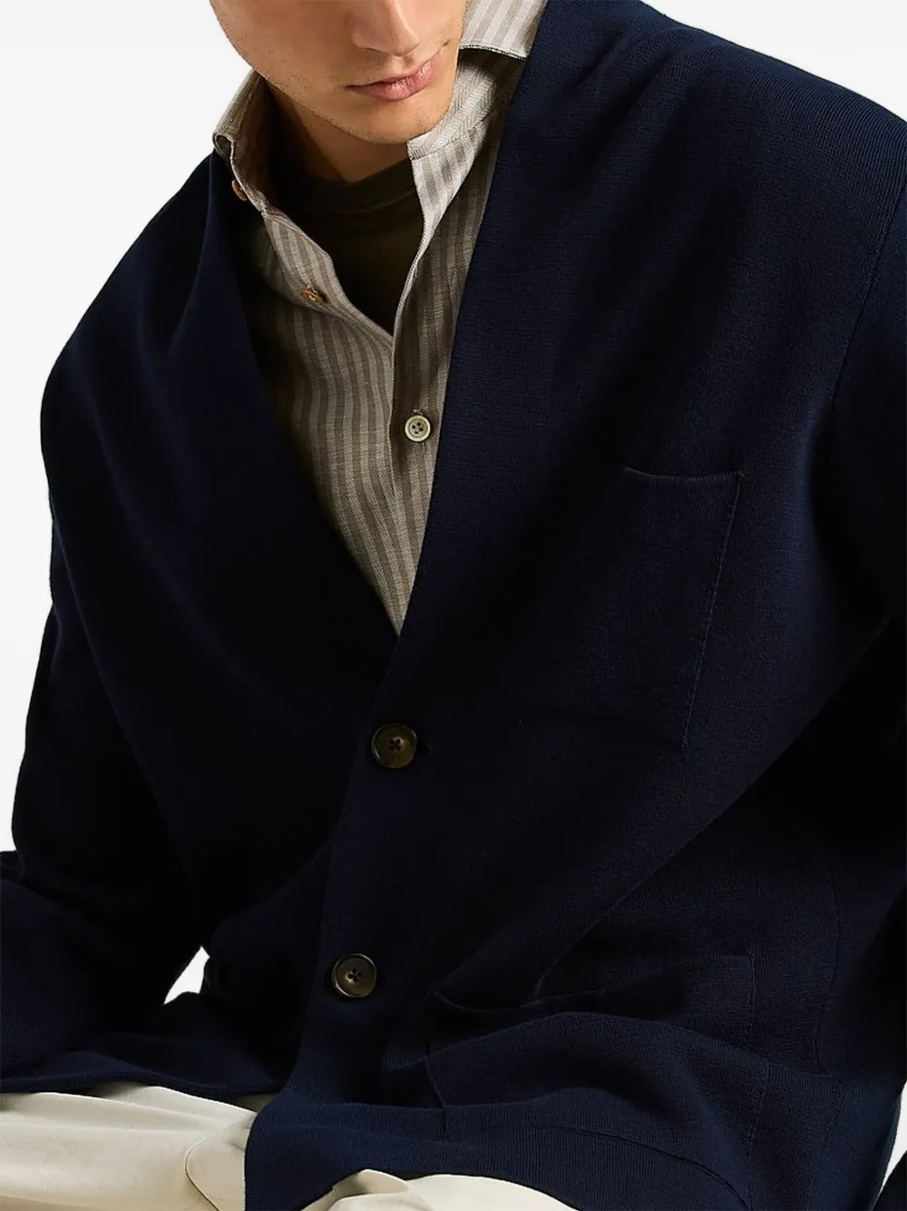 Kiton Vest met opgestikte zak Blauw
