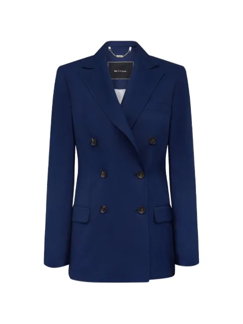 Kiton double-breasted peaked-lapel blazer