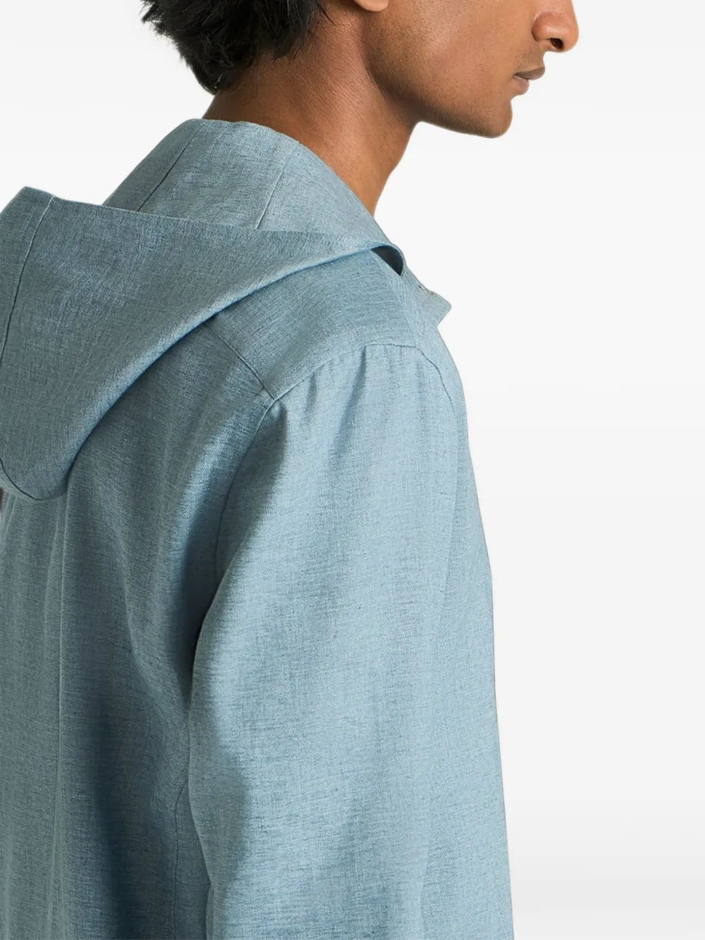 Kiton Mariano overhemd met capuchon Blauw