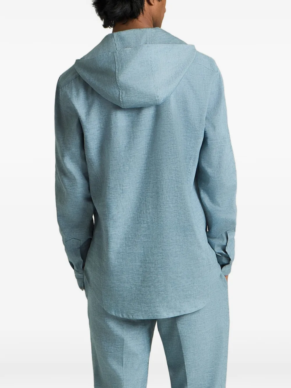 Kiton Mariano overhemd met capuchon Blauw