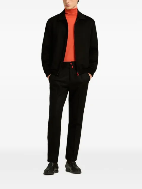 Kiton elasticated-waist tapered trousers