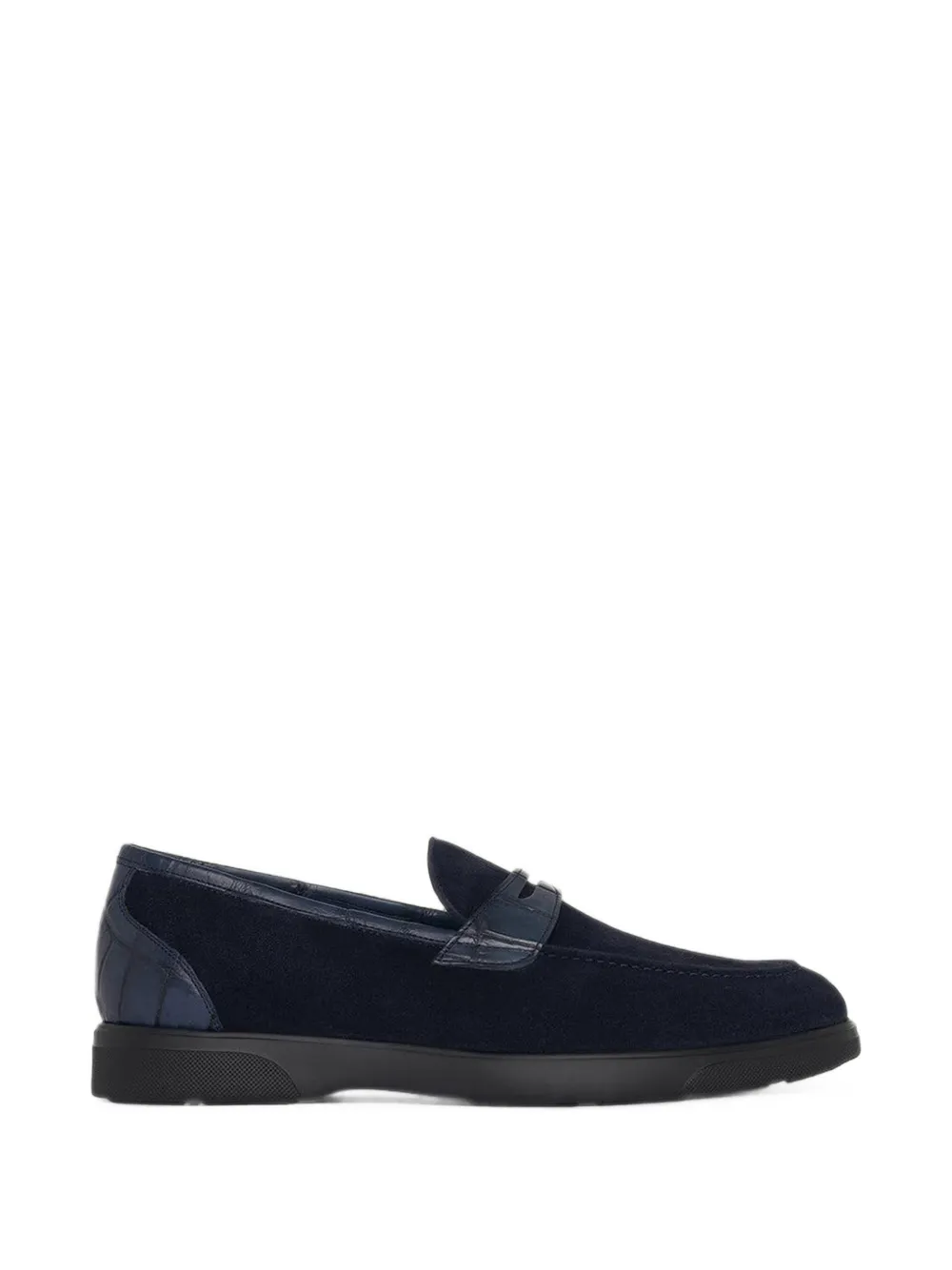 Kiton Loafer mit Kroko-Effekt - Blau