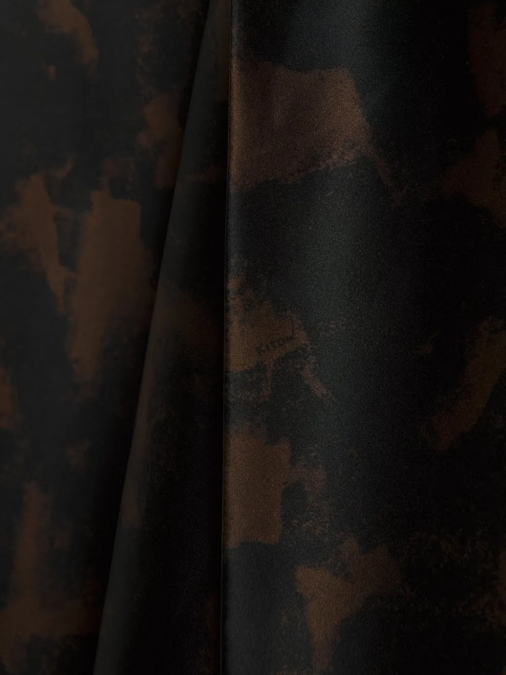 Kiton abstract-print scarf-neck shirt Zwart