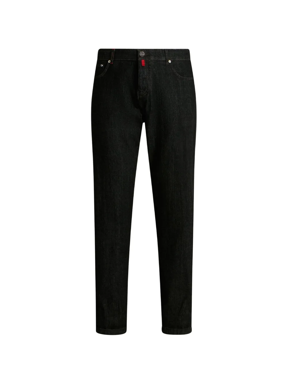 Kiton Straight jeans met knopen Zwart