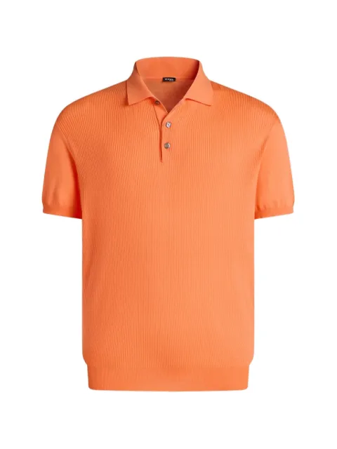 Kiton ribbed cotton polo shirt