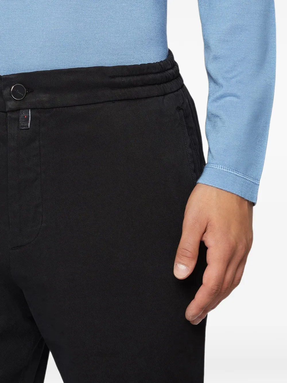 Kiton elasticated-waistband track pants Zwart