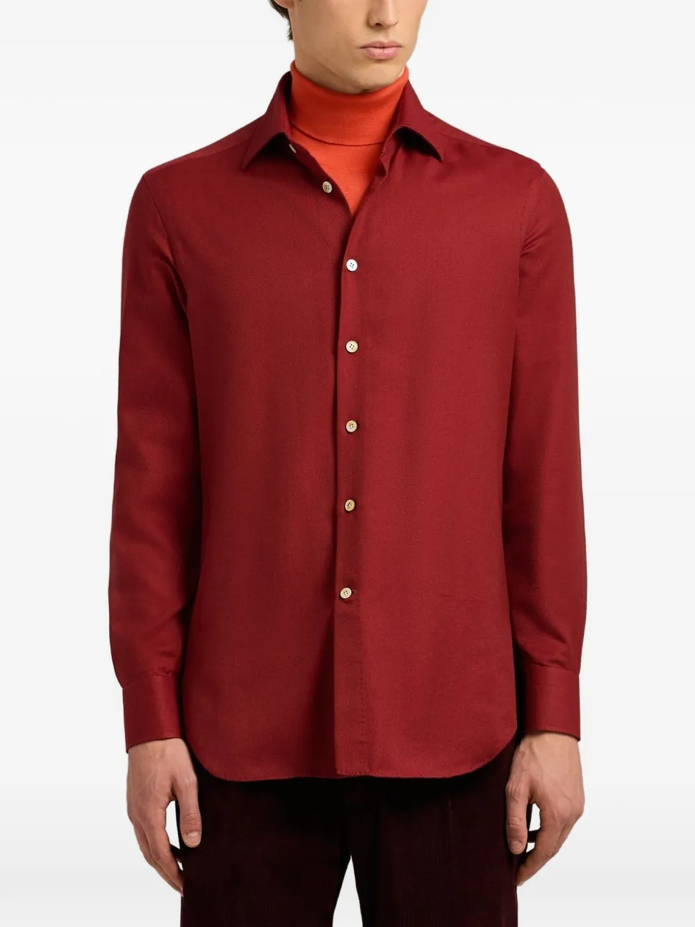 Kiton Overhemd met lange mouwen Rood