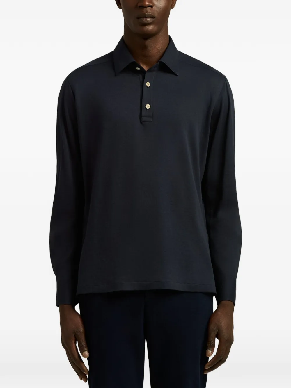 Kiton Poloshirt met lange mouwen Blauw