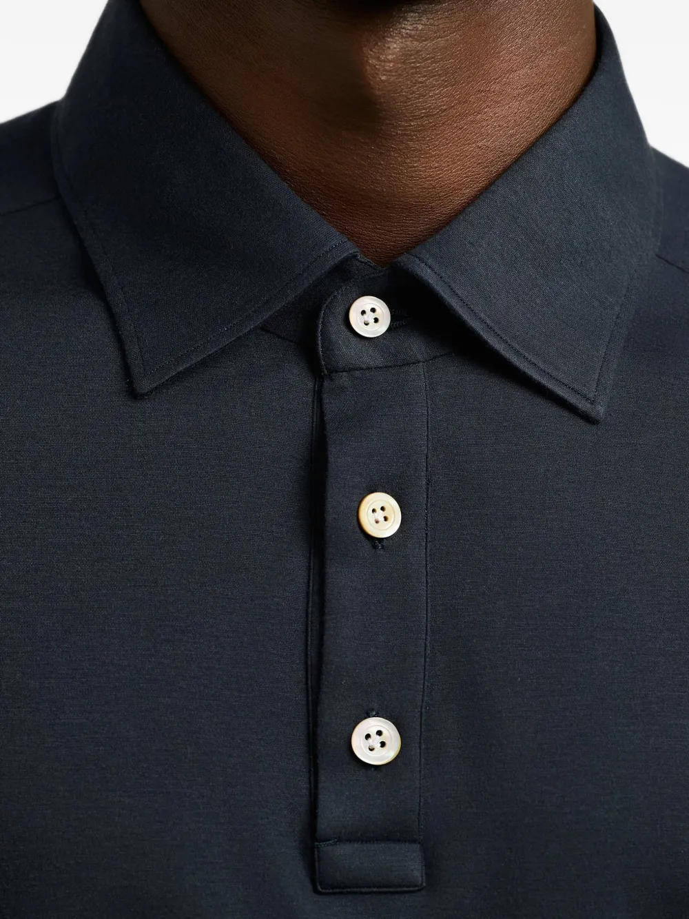 Kiton Poloshirt met lange mouwen Blauw