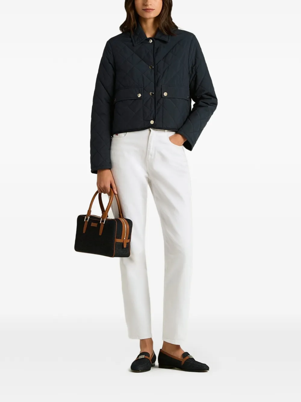 Kiton Kiss Me logo-patch tote bag Zwart