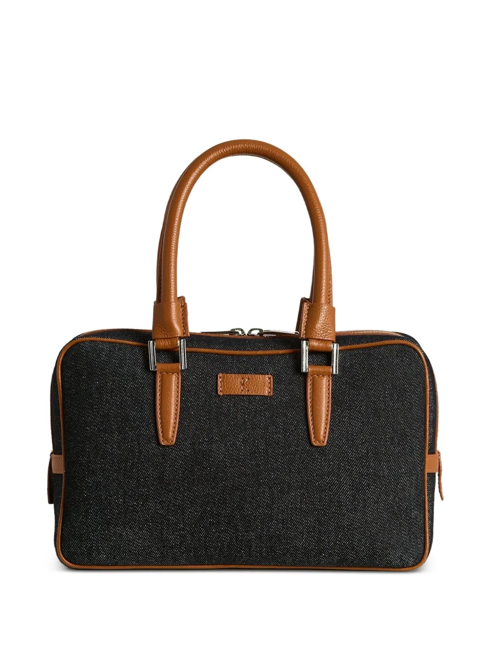 Kiton Kiss Me logo-patch tote bag Zwart