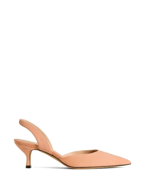 Kiton suede slingback court pumps