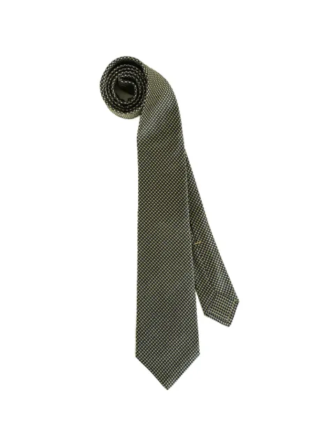Kiton patterned silk tie
