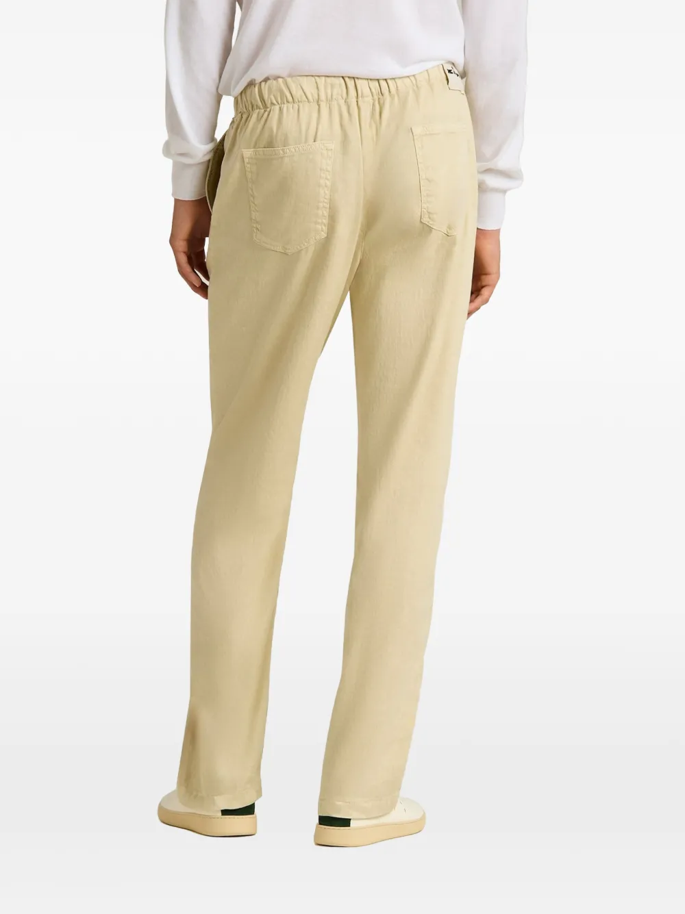 Kiton Broek met elastische taille en trekkoord Beige