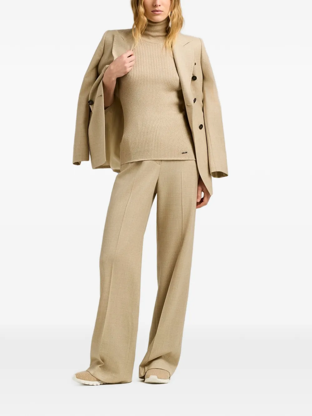 Kiton Coltrui met driekwartsmouwen Beige