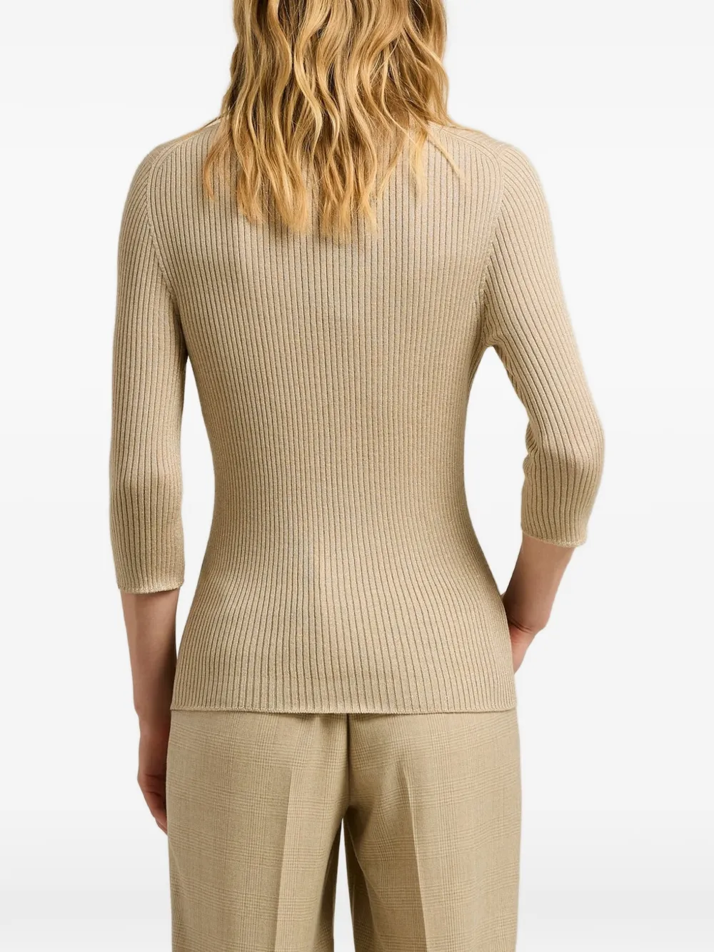 Kiton Coltrui met driekwartsmouwen Beige