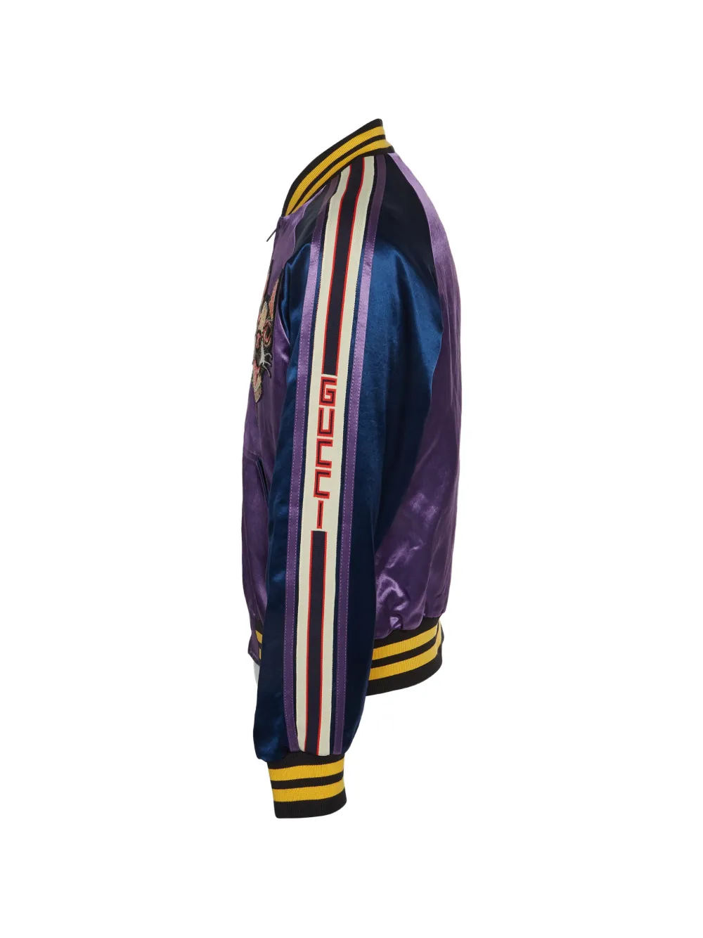 Gucci Pre-Owned 2018 Bosco & Orso embroidered bomber jacket - Violet