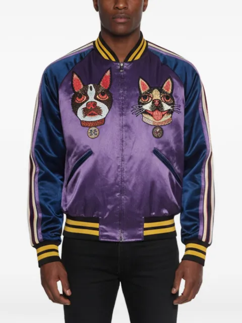 Gucci Pre-Owned 2018 Bosco & Orso embroidered bomber jacket