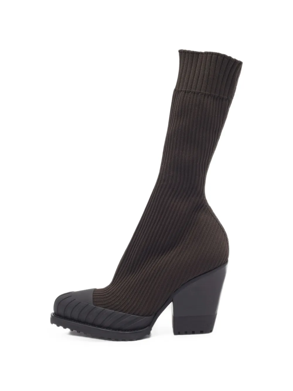 Chloé Pre-Owned bottines Rylee en maille - Marron Chloé Pre-Owned bottines Rylee en maille - Marron