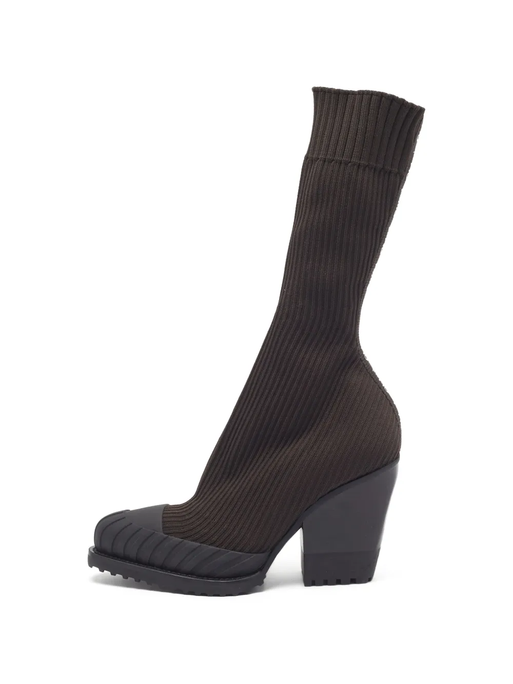 Chloé Pre-Owned Rylee knit boots - Braun