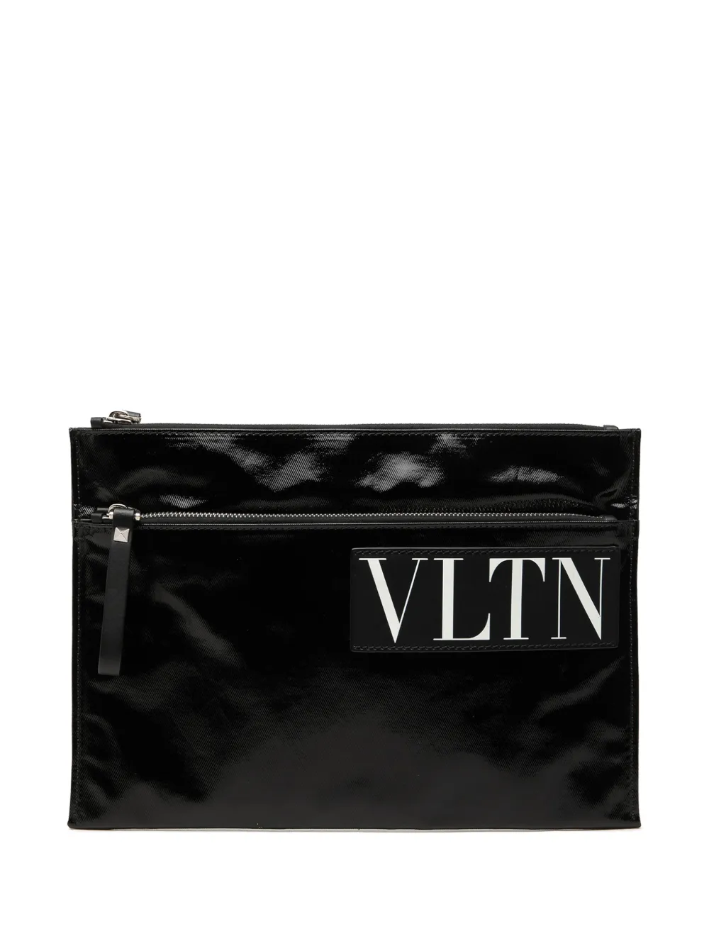 Valentino Garavani Pre-Owned 2018-2026 Vinyl VLTN clutch bag - Nero