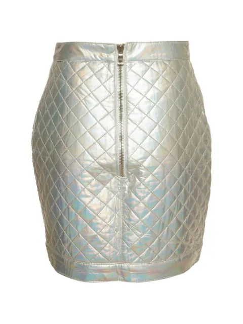 Balmain Pre-Owned iridescent quilted mini skirt