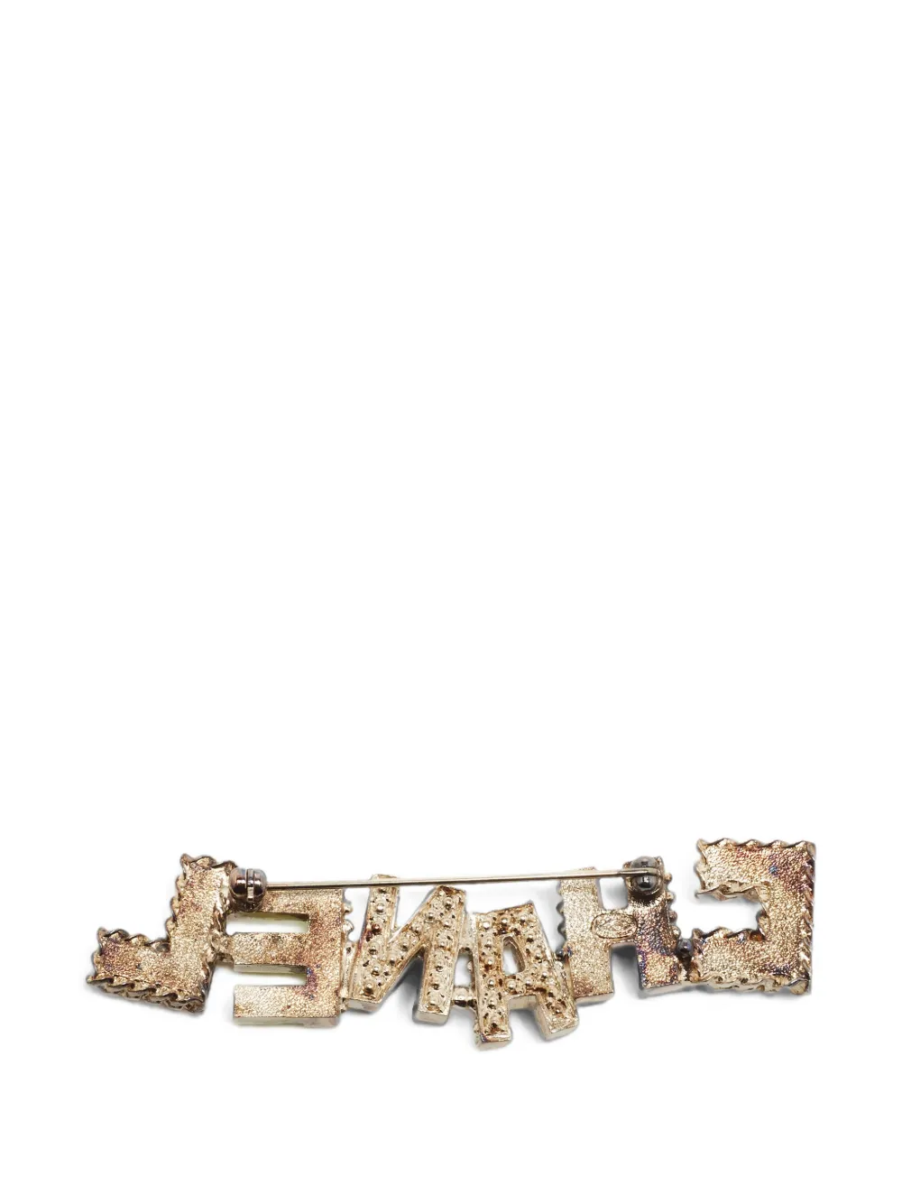 CHANEL Pre-Owned faux pearl crystal brooch - Oro