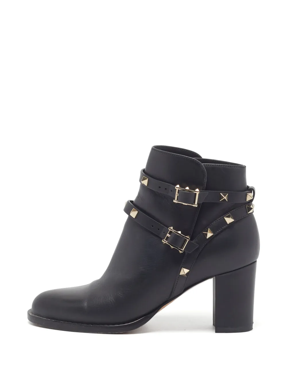 Valentino Garavani Pre-Owned Rockstud buckled ankle boots - Schwarz