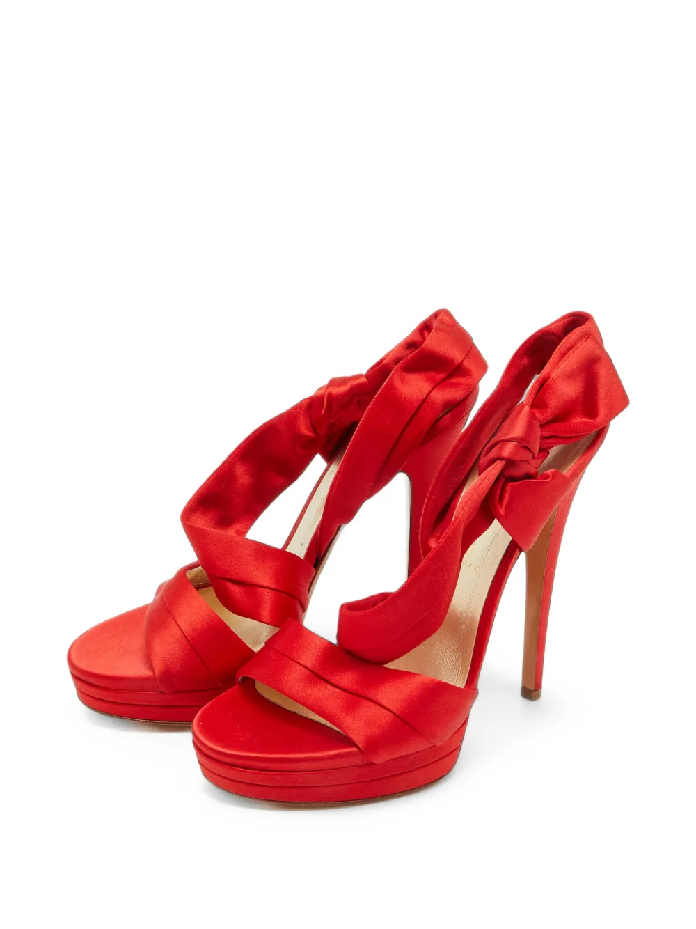 Casadei bow-detail slingback sandals - Rosso