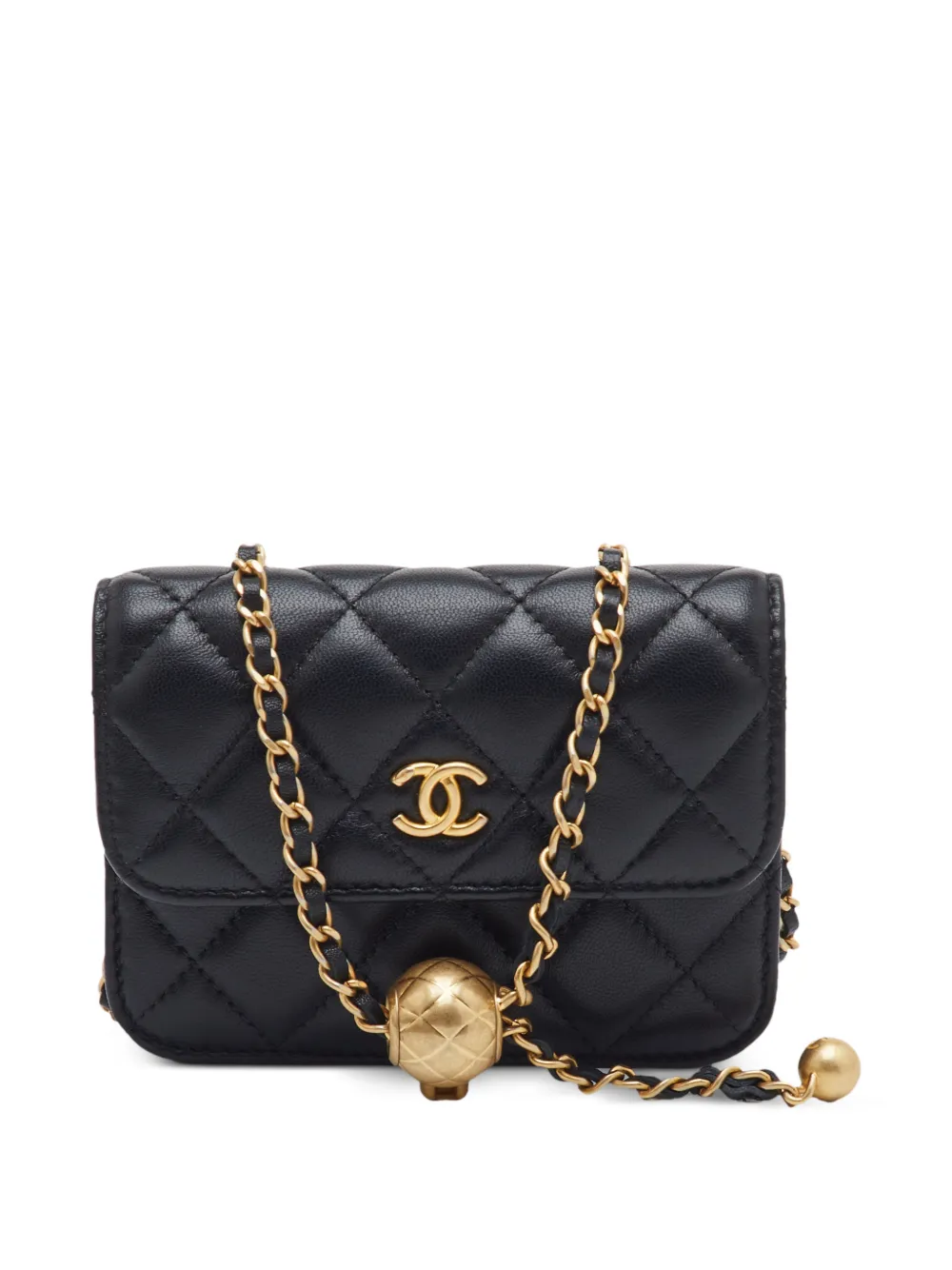 CHANEL Pre-Owned Gesteppte Pearl Crush Mini-Tasche - Schwarz