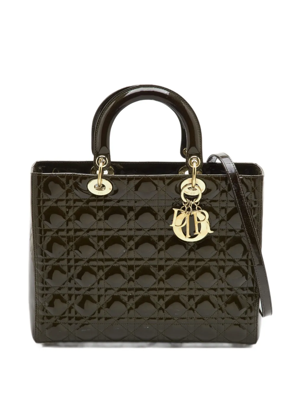Christian Dior Pre-Owned large Lady Dior Cannage tote bag - Grün