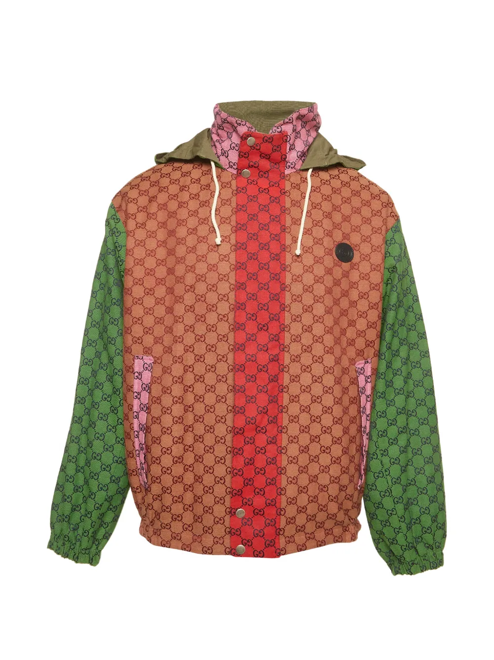 Gucci Pre-Owned veste en jean à doublure en toile GG - Vert Gucci Pre-Owned veste en jean à doublure en toile GG - Vert