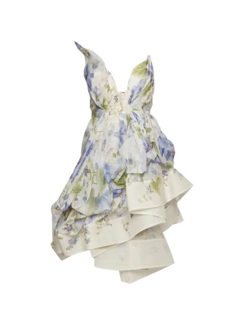 ZIMMERMANN floral-print ruffled mini dress