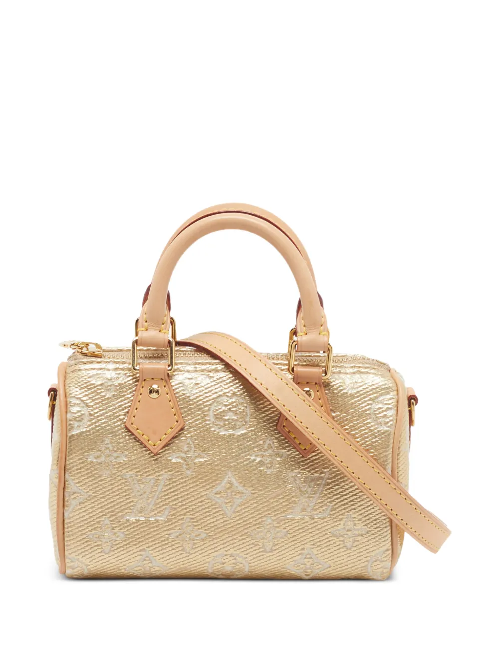Louis Vuitton Pre-Owned Nano Speedy Monoglam tote bag - Gold